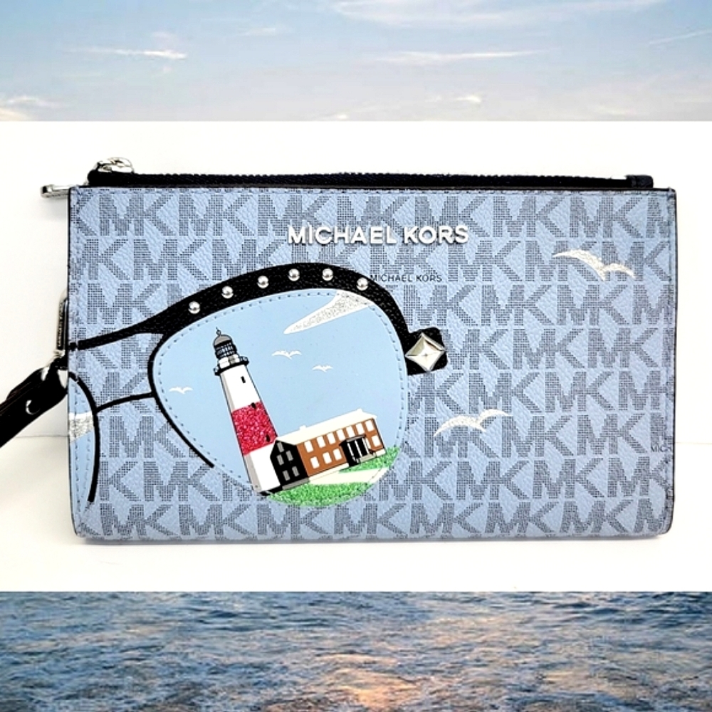 NEW Michael Kors Montauk Double Zip Wristlet/Wallet